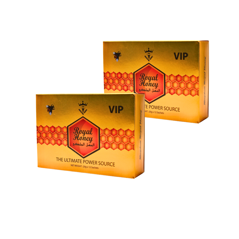 Royal Honey VIP 2 Box Bundle with 24 sachets on display