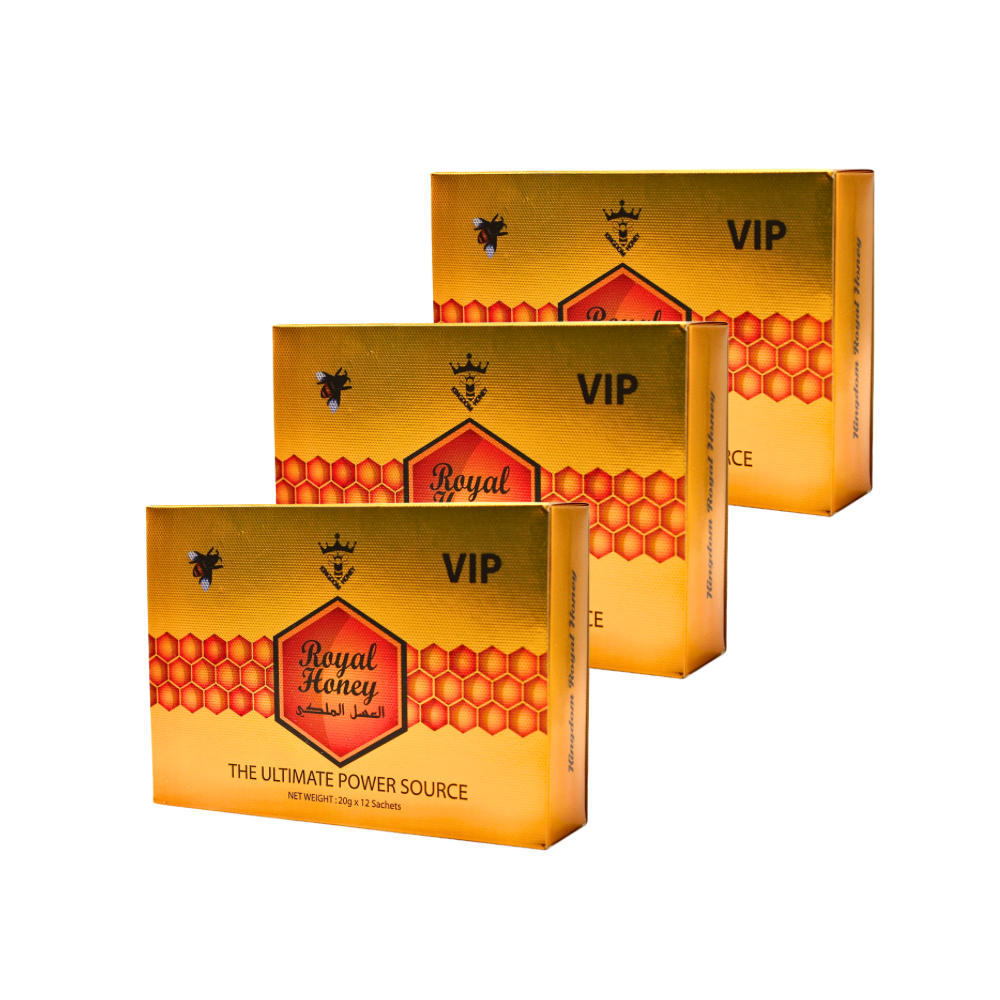 Three boxes of Royal Honey VIP with 36 herbal sachets